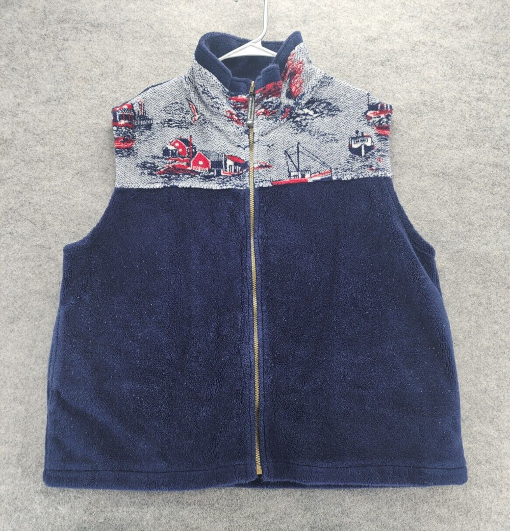 Northern Lifestyles Vest Womens Medium Blue Fleece Made In Canada